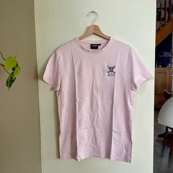 T-shirt rose pastel One Piece Luffy Taille L imprimé manga japonais V070