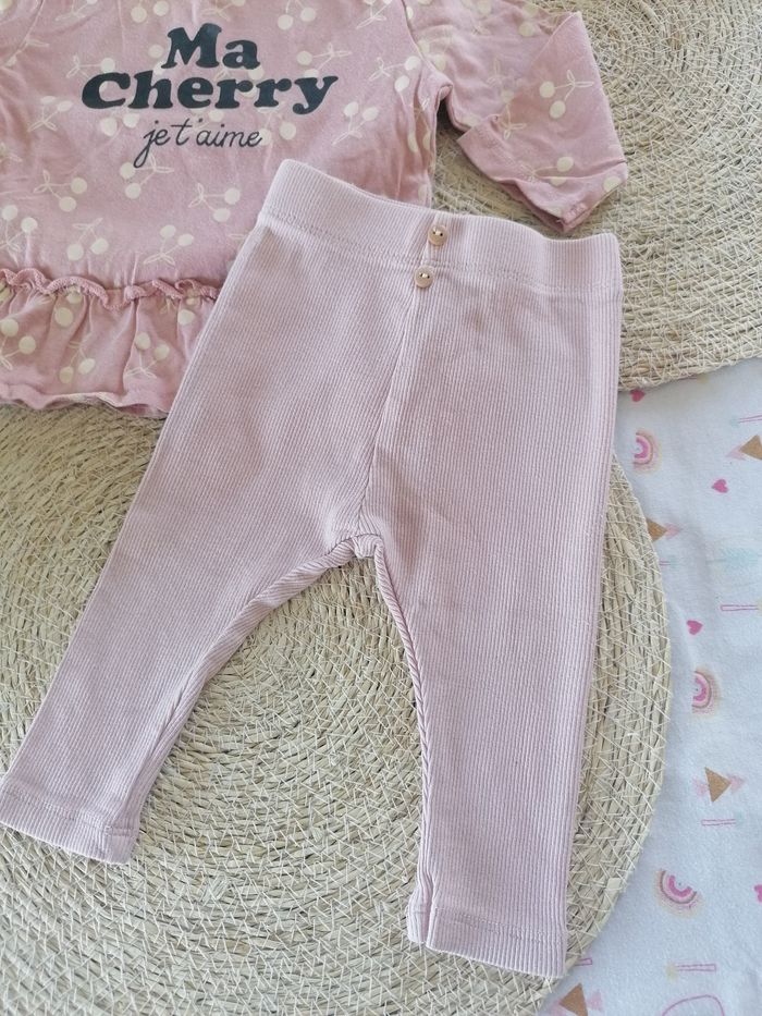 Ensemble blouse ma cherry cerise legging cotelé printemps - photo numéro 4