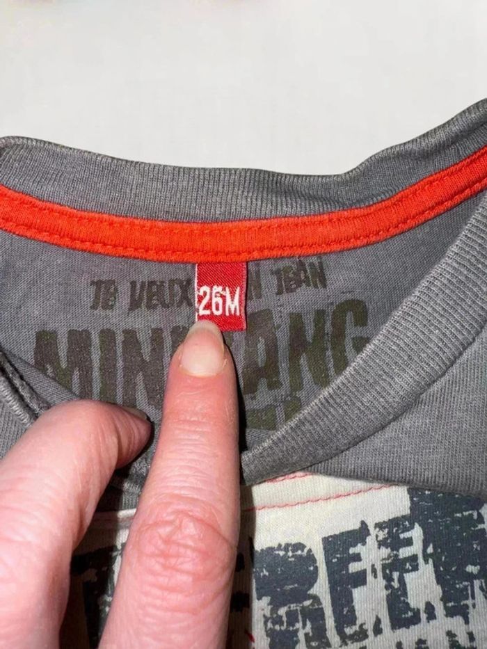 Débardeur Garçon Minigang - Gris et Rouge - Taille 2 ans (86 cm) - photo numéro 2