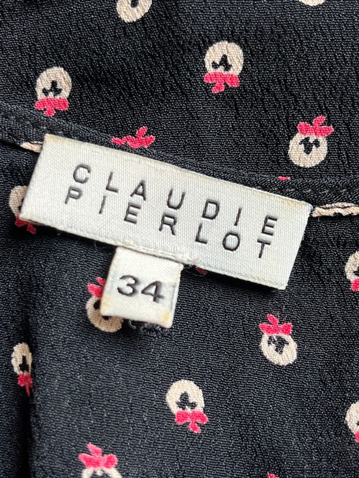 Robe noire à motifs Claudie Pierlot XS - photo numéro 6