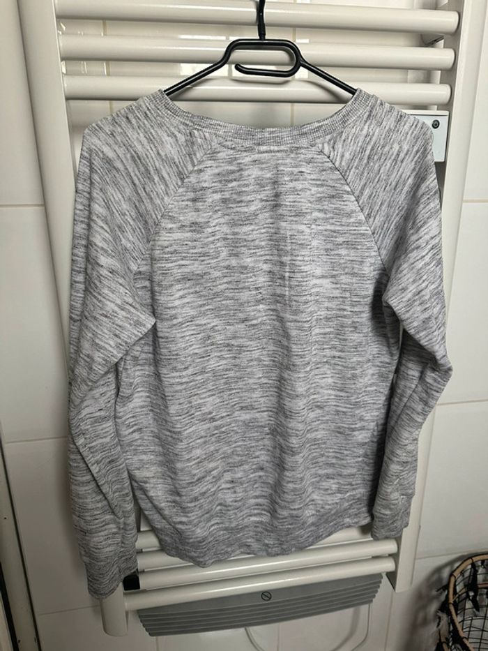 Pull gris chiné clair - photo numéro 3