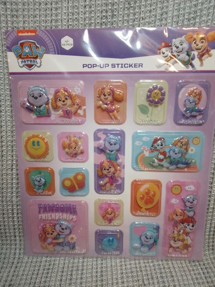Autocollants reliefs 3D Paw Patrol/ Pat'Patrouille