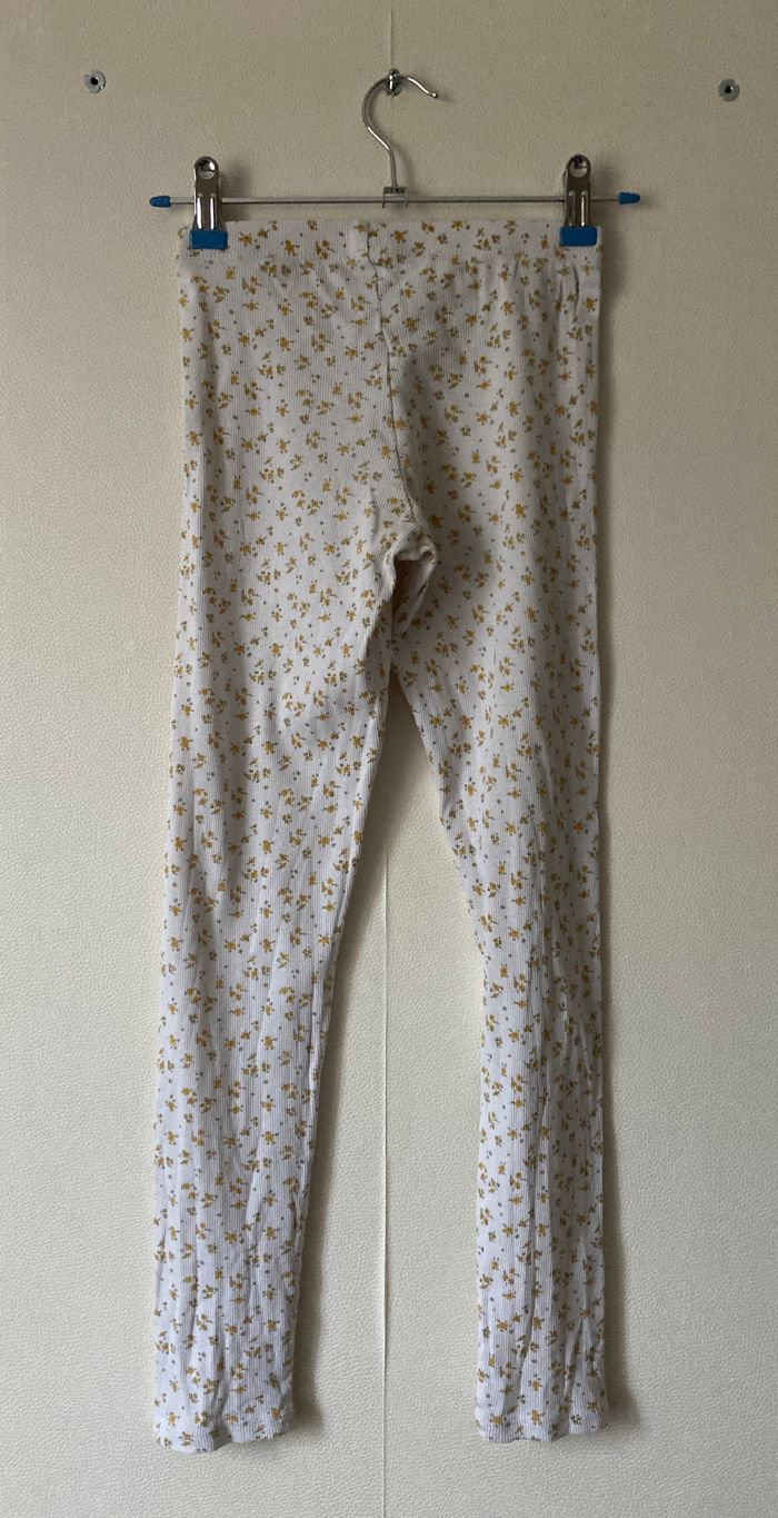 legging côtelé imprimé fleuri - photo numéro 2