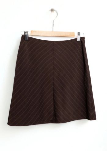 Jupe courte marron à rayures Brown skirt preppy y2k style Max&Co Size 36