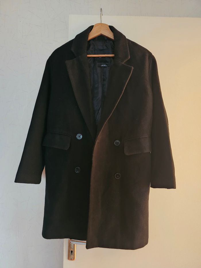 Manteau noir Pull & Bear - photo numéro 2