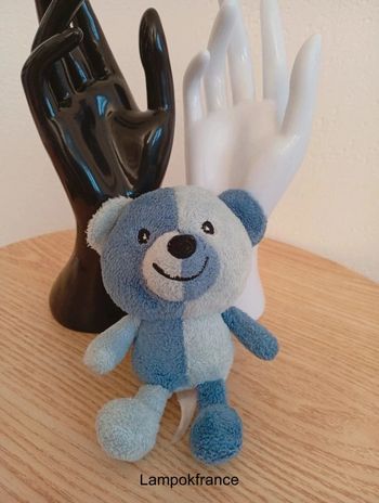 Petite peluche ours teddy hochet Alphanova bon état