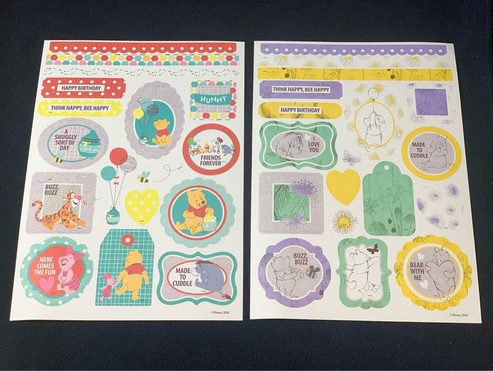 Kit Winnie Pooh Disney tampons, feuilles, die cuts - photo numéro 4