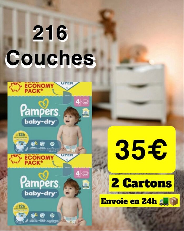 Pampers Baby Dry Taille 4 Neuf Lotx2