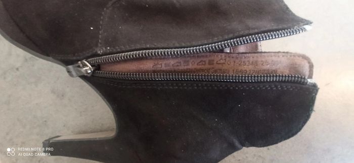 Bottines Tamaris croûte de cuir noires - photo numéro 6
