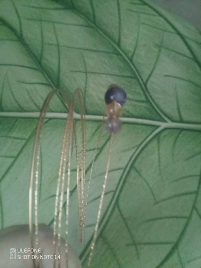 Serre tête multi anneaux dorés et pierres naturelles - photo numéro 5