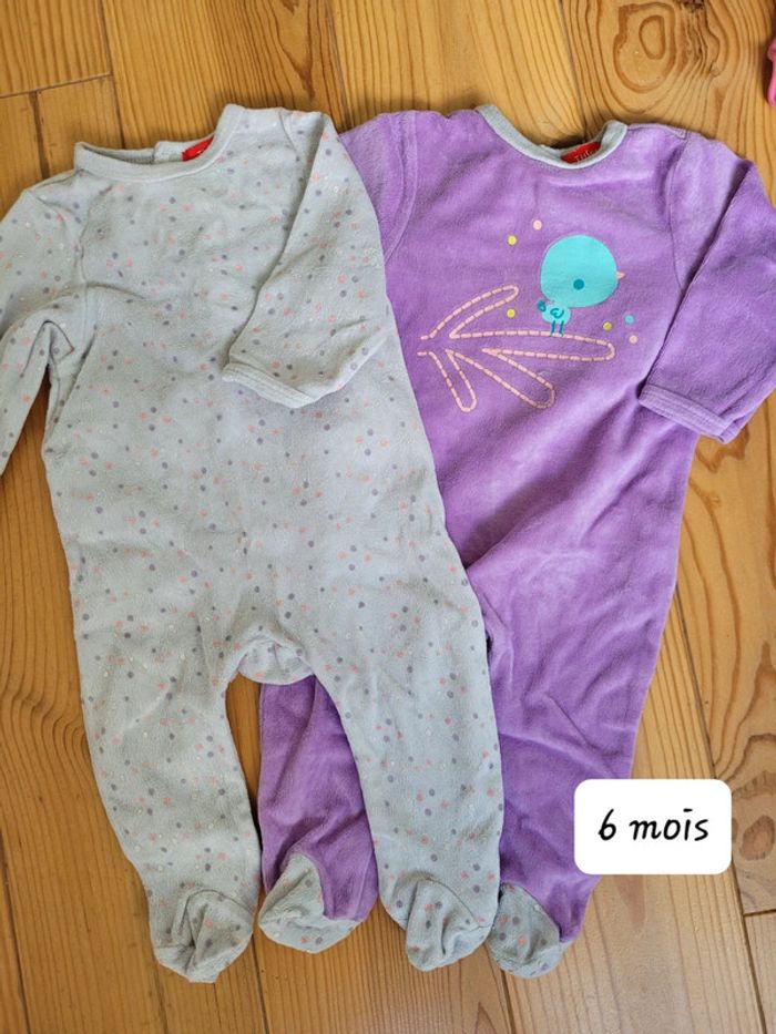 Lot de 2 pyjamas velours (6 mois)