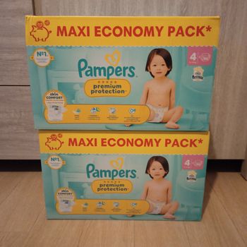Lot Pampers premium protection taille 4(180 couches)