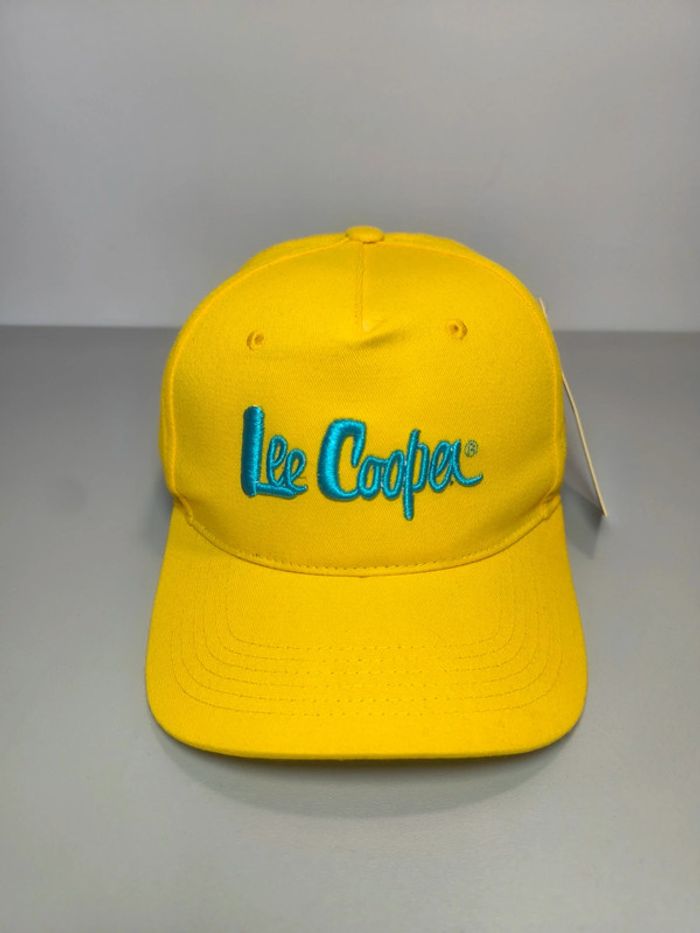 Casquette jaune bleu Lee Cooper logo brodé neuve avec étiquette - photo numéro 2