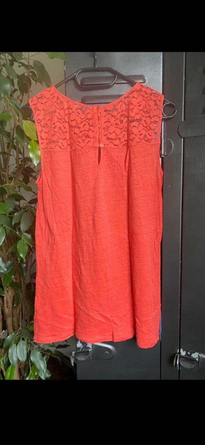 Magnifique haut sans manche, corail, taille L, Etam - photo numéro 4