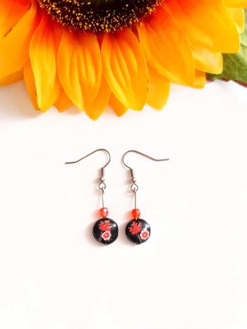 Boucle d'oreille fleurs d'érable