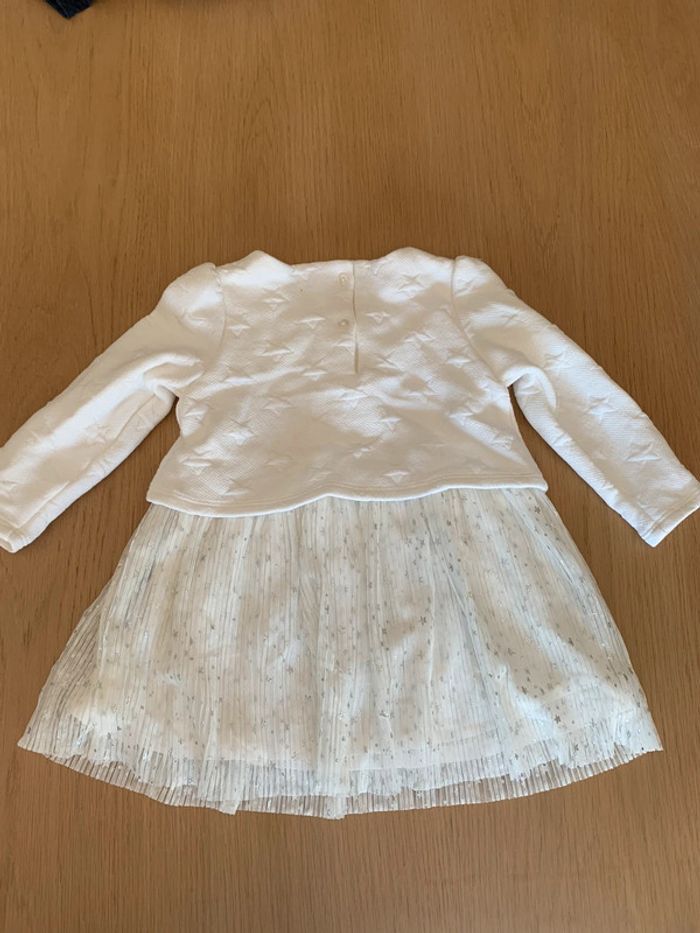 Robe étoiles blanches et argentées taille 80 - photo numéro 3