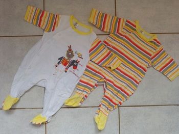 Lot 2 pyjamas été bébé 1 mois