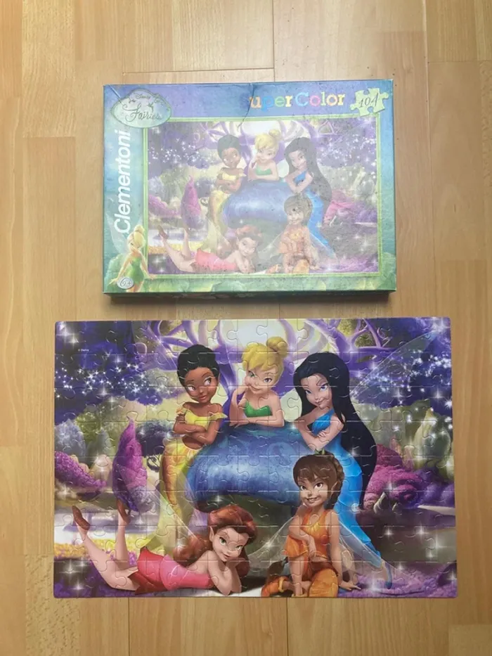 Puzzle Disney Fairies Fée Clochette 104 pièces – Clementoni, très bon état, complet