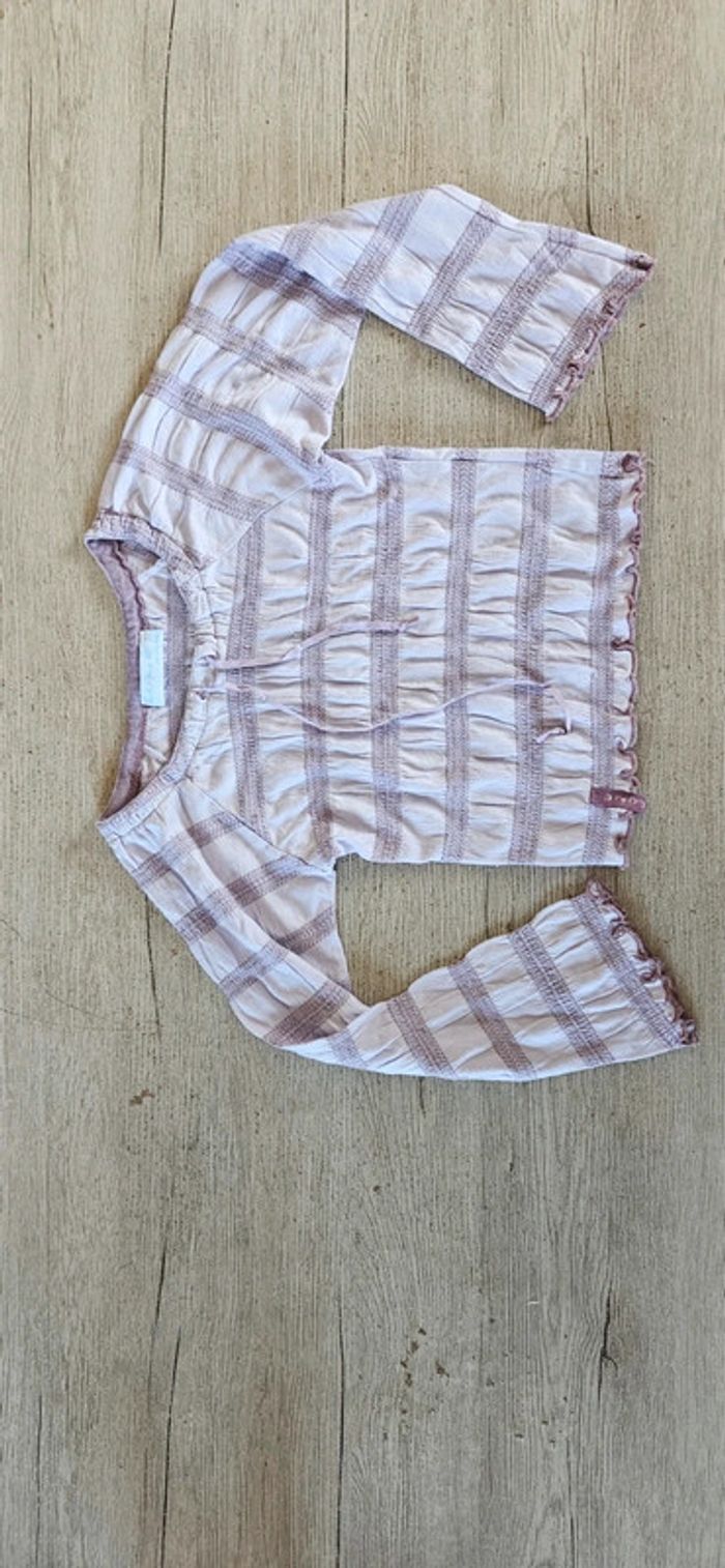 Blouse mauve/lila lignée, Lisa Rose, taille 6 ans, nickel - photo numéro 4