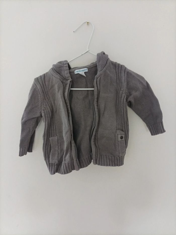 Gilet zippé avec capuche 12 mois Vertbaudet