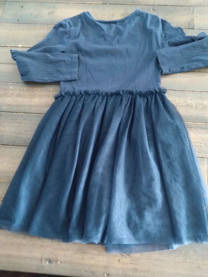 Robe reine de neige bleu marine 8 10 ans - photo numéro 4