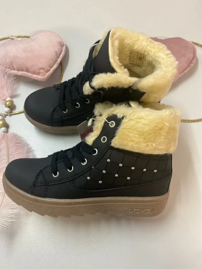 Bottines fille - fourrée - neuf - Defacto - noir - photo numéro 4