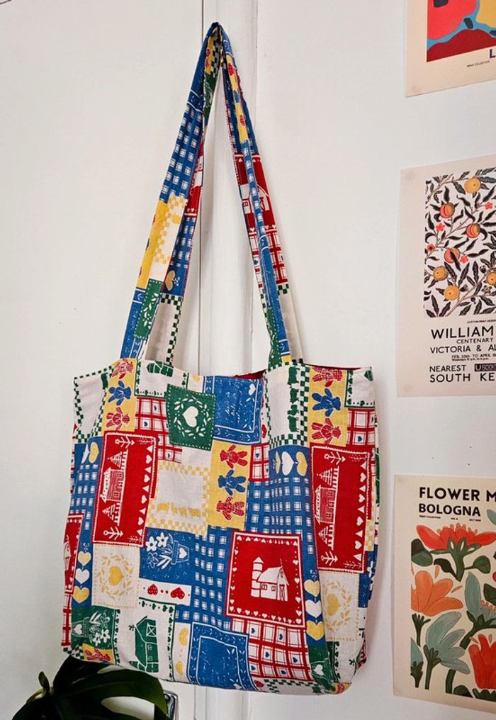 Tote bag patchwork rustique - photo numéro 4