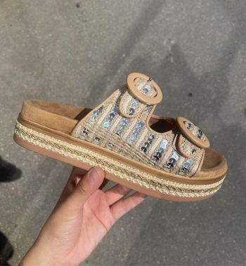 Sandales compensés à sequins