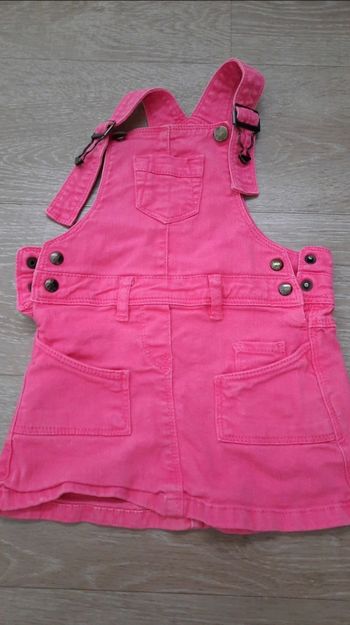 Salopette robe fille 18 mois rose obaibi