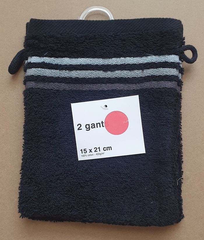 Lot de 2 gants de toilette