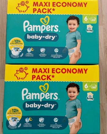 2 cartons Pampers taille 6