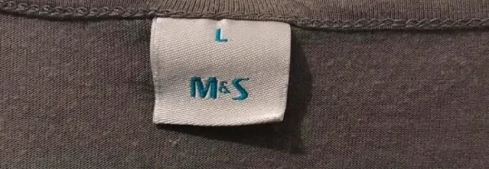 Haut femme m&s gris col rond manches courtes taille L - photo numéro 3