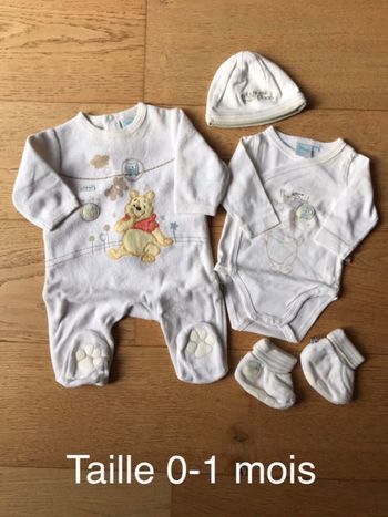 Lot 4 pièces velours Disney winnie