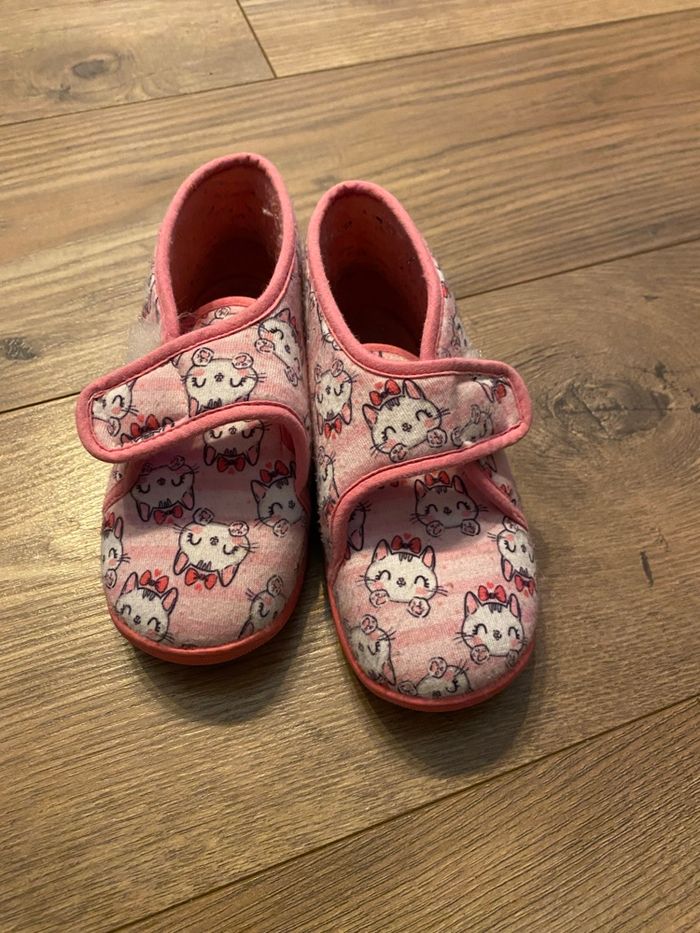 Chaussons roses chat T27 - photo numéro 6