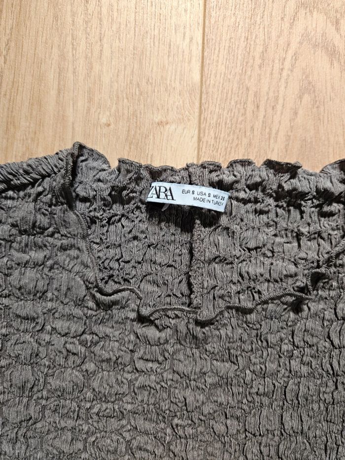 Robe longue zara kaki taille S - photo numéro 3