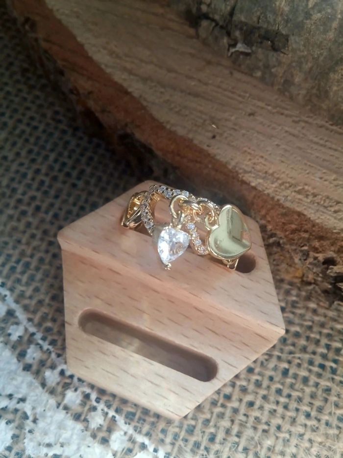 Bague pendentif coeur acier inoxydable - photo numéro 3