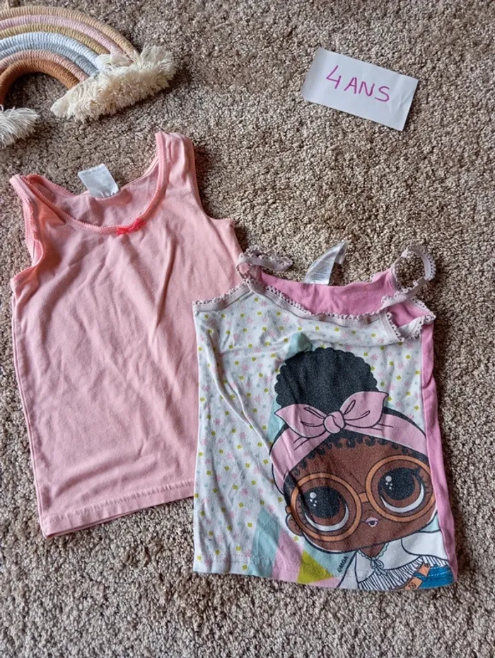 2 maillots de corps 4 ans