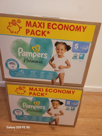 2 paquets pampers harmonie taille 5