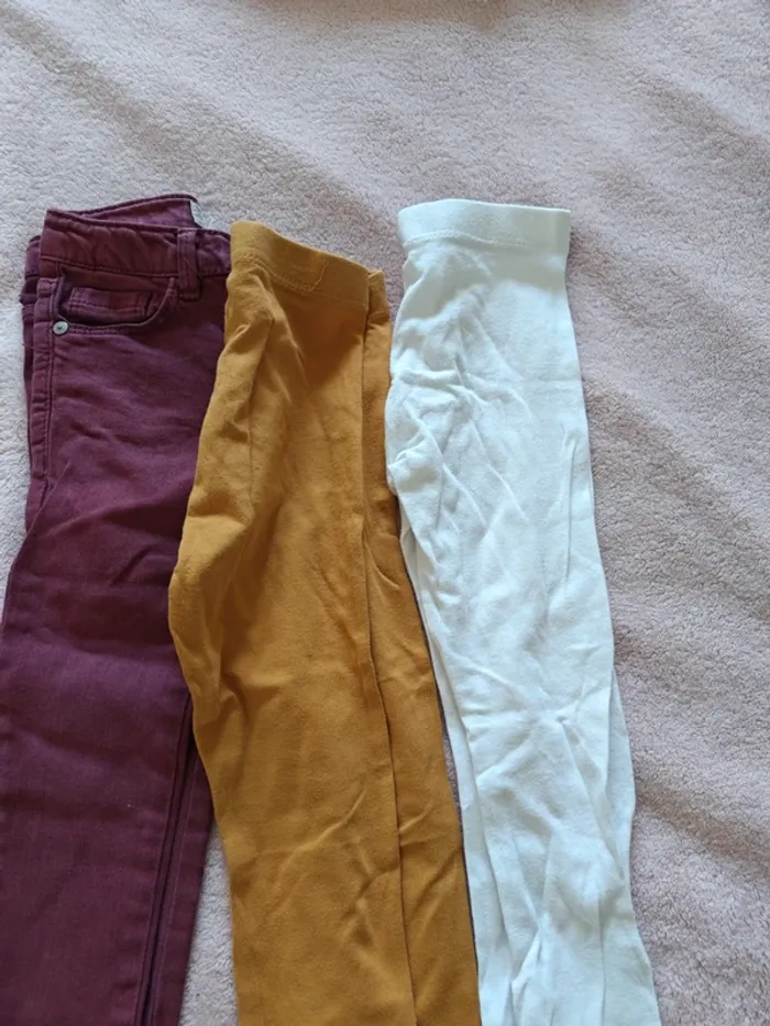 Pantalon jean et 2 leggings 4 ans Kiabi - photo numéro 3