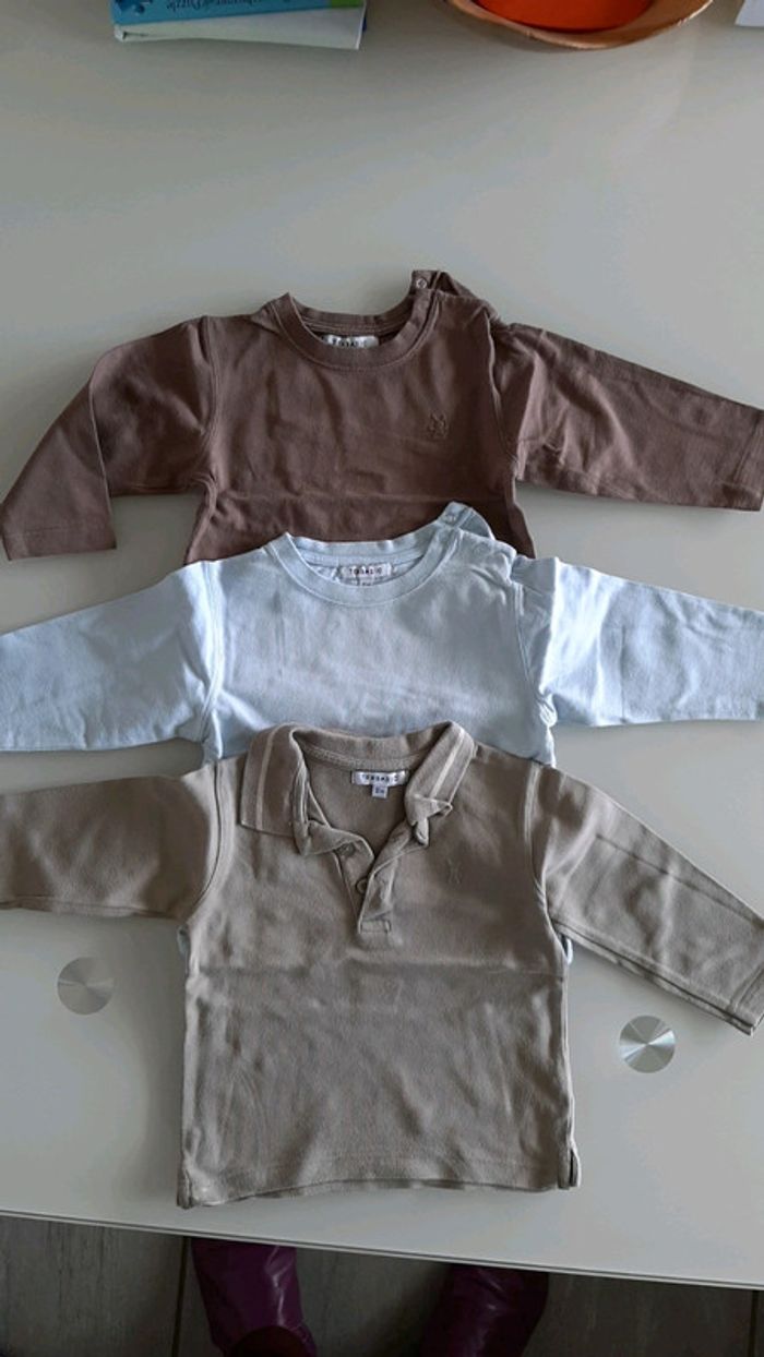 T-shirt polo manches longues garçon