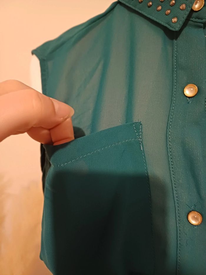 Chemise transparente boutonnée Orcelly taille M 38 - photo numéro 5
