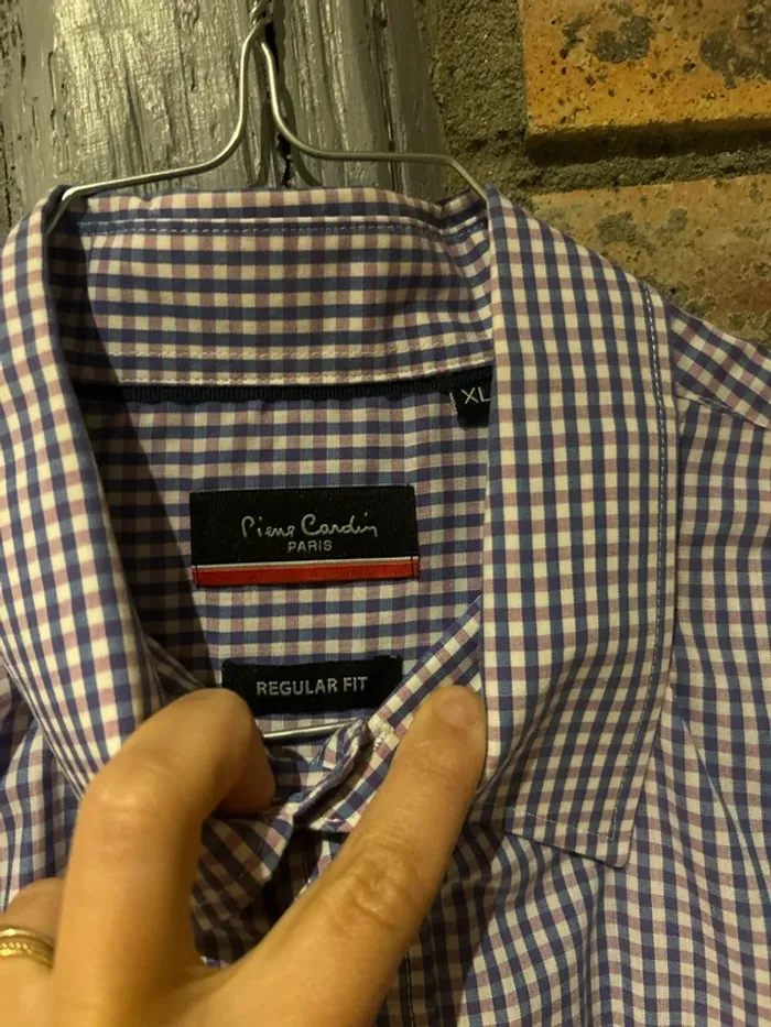 Chemise à carreaux manches courtes homme,Pierre Cardin taille XL - photo numéro 3