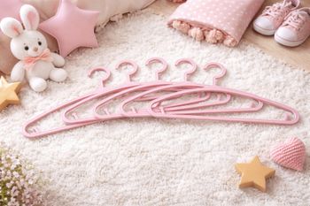 ✨ Lot de 6 Cintres Bébé/Enfant - Rose Pastel ✨
