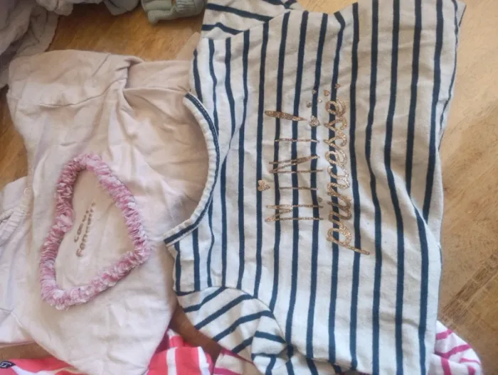 Tee shirt manche longues  fille 9 mois - photo numéro 2