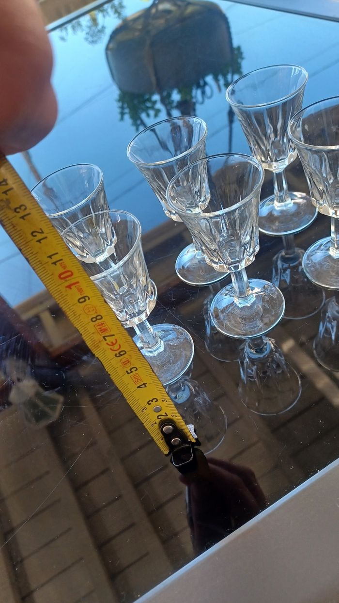 Verres à pied à alcool lot de 6 en très bon état - photo numéro 3