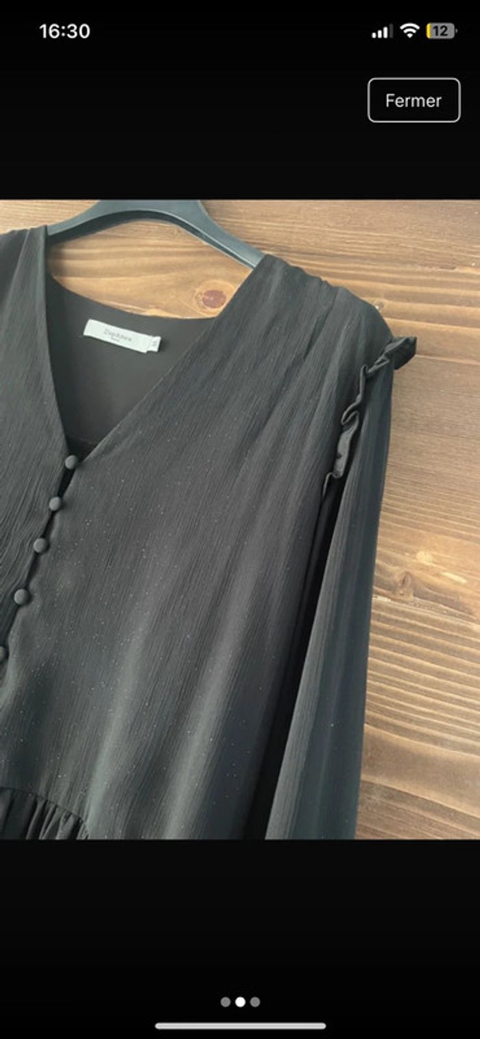 Robe noir pailletée argentée - photo numéro 2
