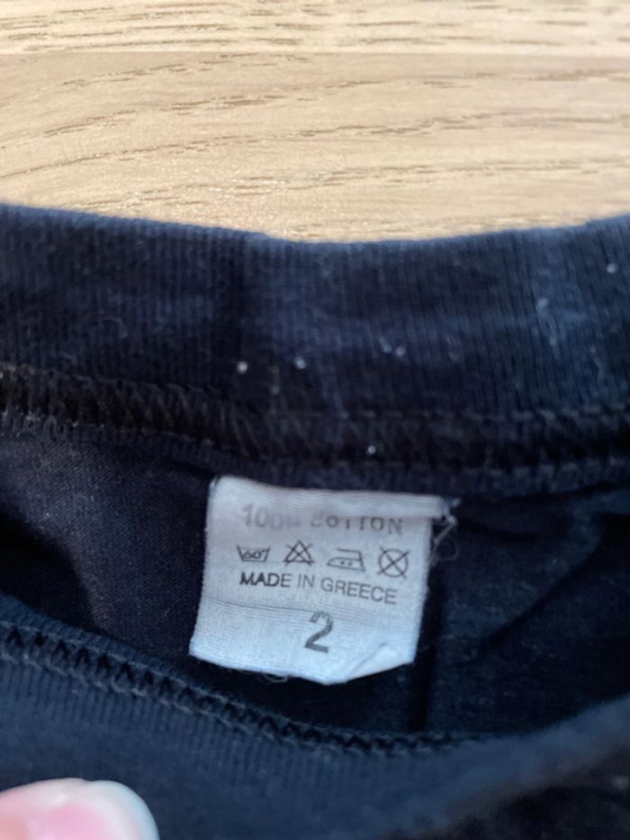 T-shirt manches courtes noir pirate 2 ans - photo numéro 2