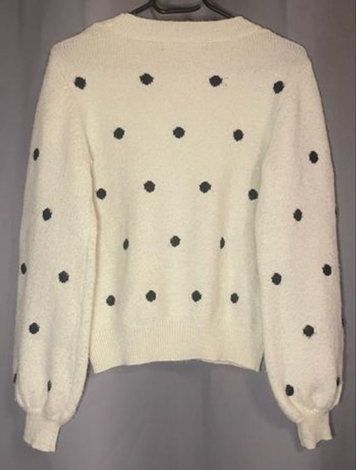 Pull à pois »Vero Moda »blanc écru et noir - photo numéro 2