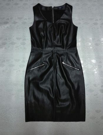 Robe simili cuir noir Kiabi T36