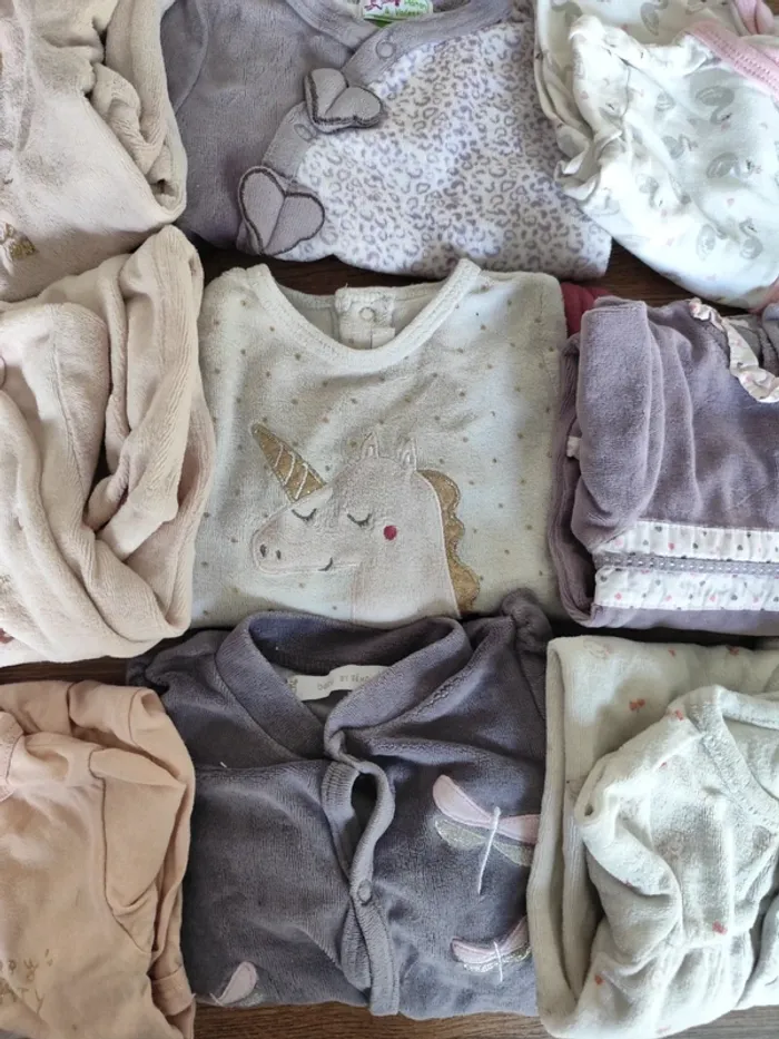 Lot de pyjamas fille 3 mois - photo numéro 3
